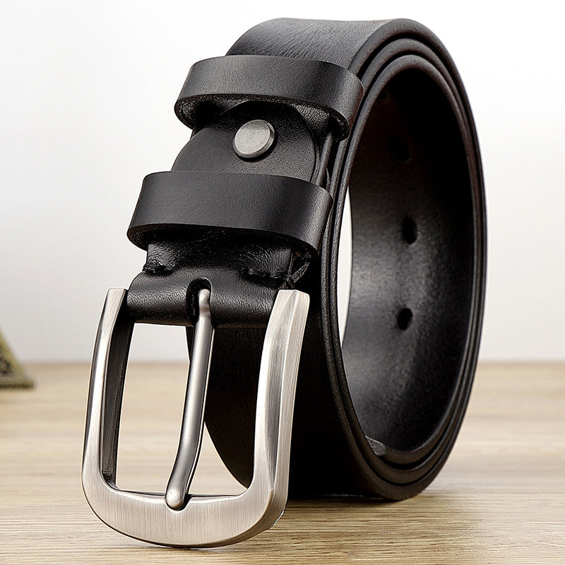 First Layer Genuine Cowhide Leather Men’s Casual Belt