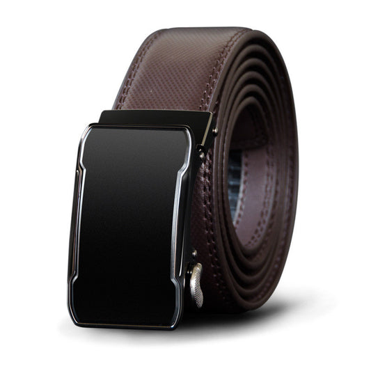 Men’s Leather Belt Automatic Buckle for Work & Style