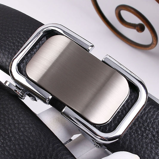 Men’s Casual Cowhide Ratchet Leather Belt - Auto Fit Comfort