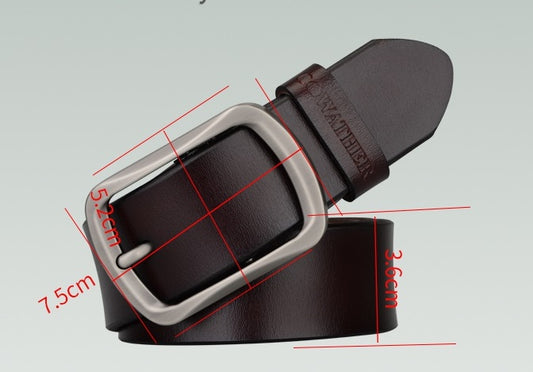 Extra Long Leather Belt - Comfortable Fit for Bigger Waists