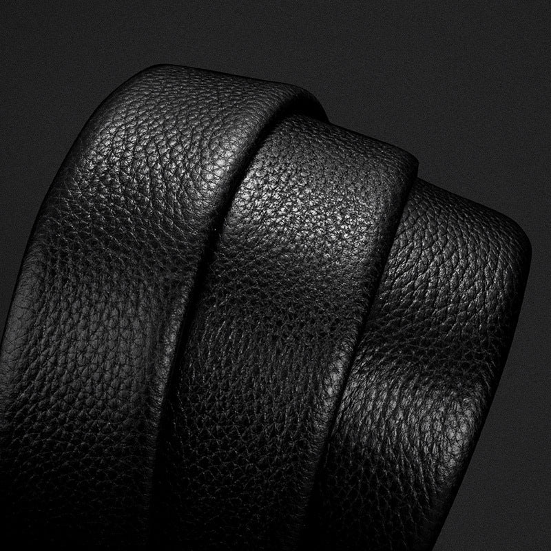 Men’s Glossy Leather Statement Belt