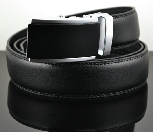 Men’s Ratchet Cowhide Leather Belt - Holeless Precision Fit