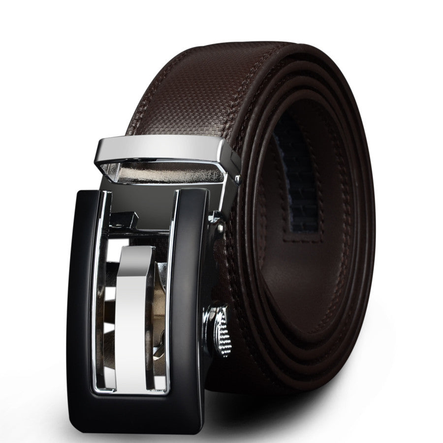 Men’s Leather Belt with Solid Alloy Buckle