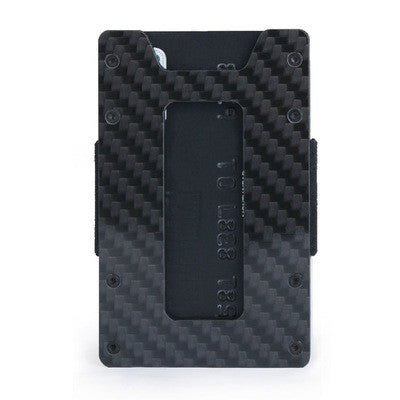 Minimalist Carbon Fiber Slim Front Pocket Wallet with RFID Blocking & Money Clip