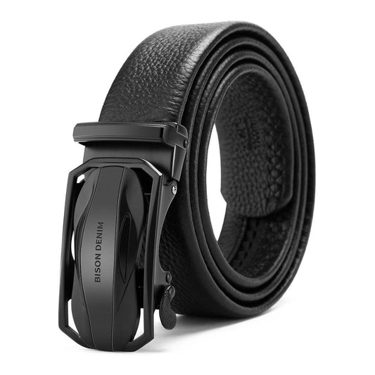 Men's Business First-Layer Leather Belt - Auto Buckle Ease
