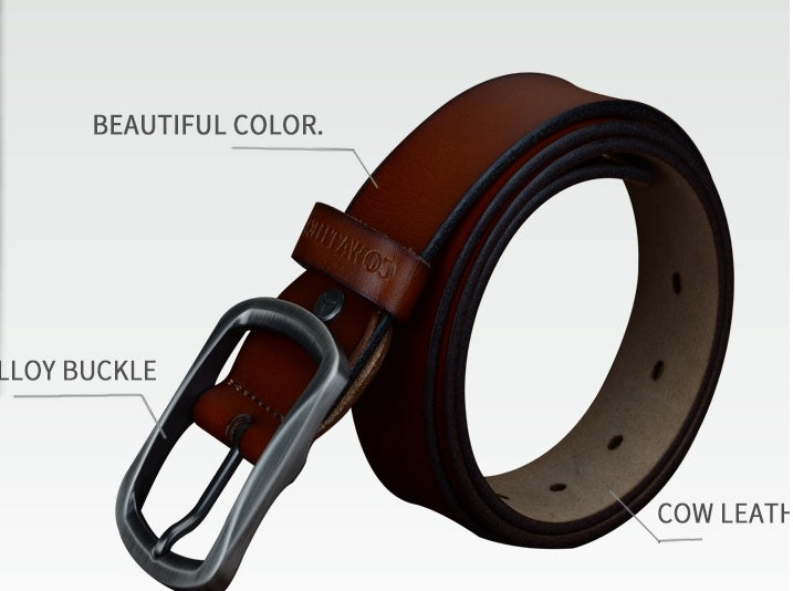 Extra Long Leather Men’s Casual Belt