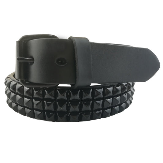Gothic Punk Soft Surface Men’s Belt - Rivet Rock Edge