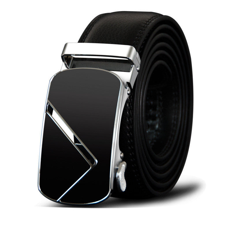 Men’s Statement Cowhide Belt with Automatic Buckle