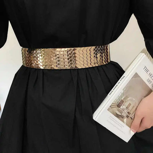 Western Waist Cinch PU Leather Belt for Dresses - Sculpted Feminine Fit