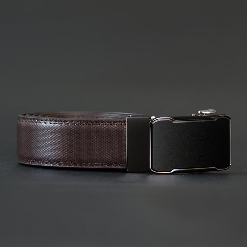 Elegant Men’s Leather Belt with Premium Automatic Buckle