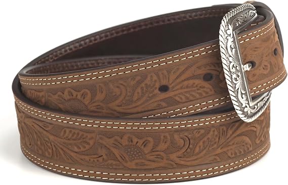 Men's Floral Embossed Leather Belt – Ariat Style