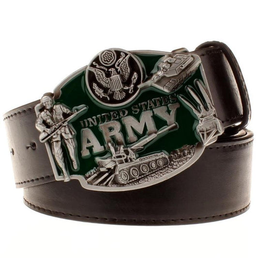 Western PU Leather Belt - Smooth Buckle Everyday Fit
