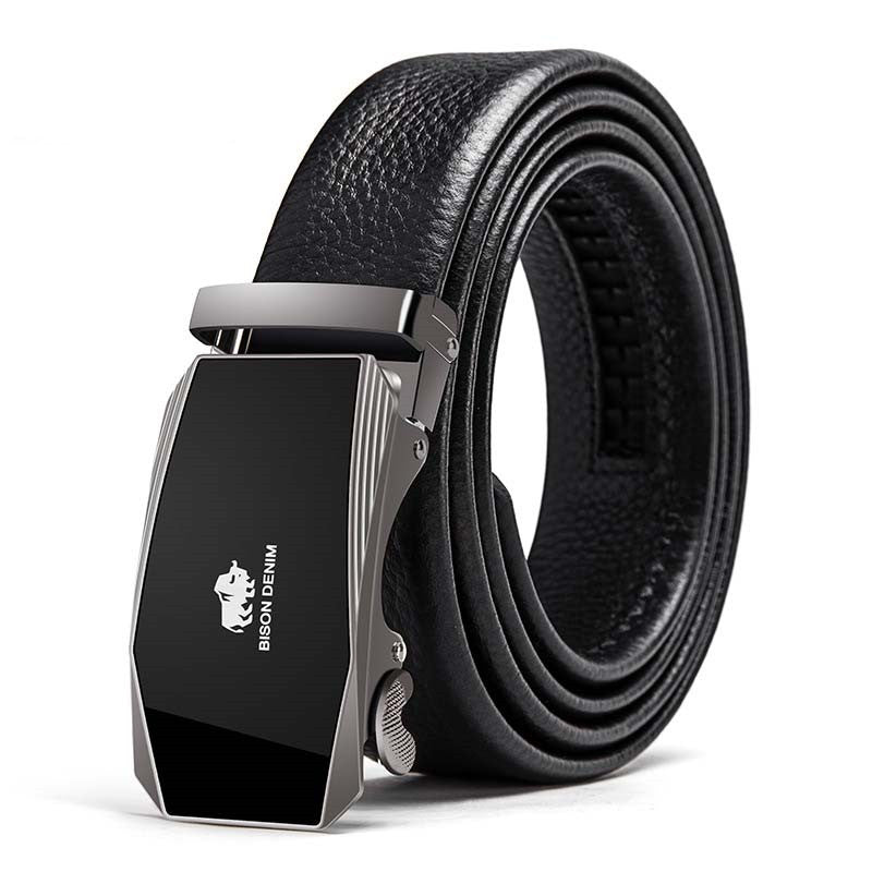 Men’s Glossy Leather Statement Belt