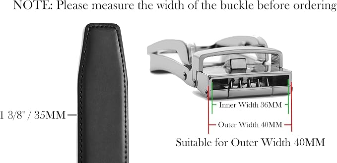 40mm Ratchet Belt Buckle Replacement for Men