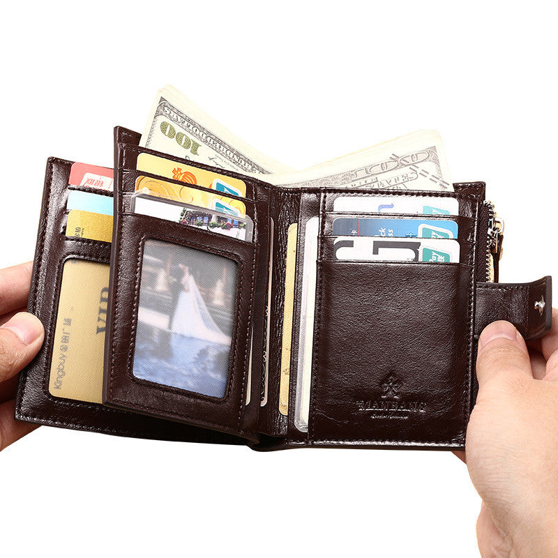 Men's leather Trifold wallet