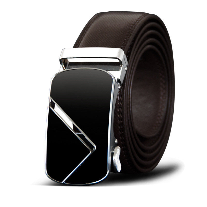 Men’s Statement Cowhide Belt with Automatic Buckle