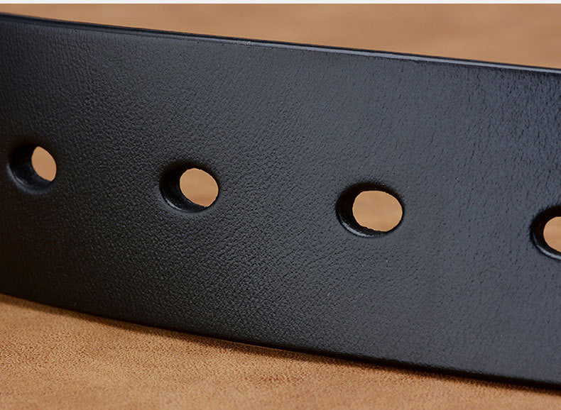 Men’s Plus Size Casual Cowhide Leather Belt