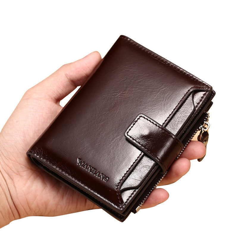 Men's leather Trifold wallet