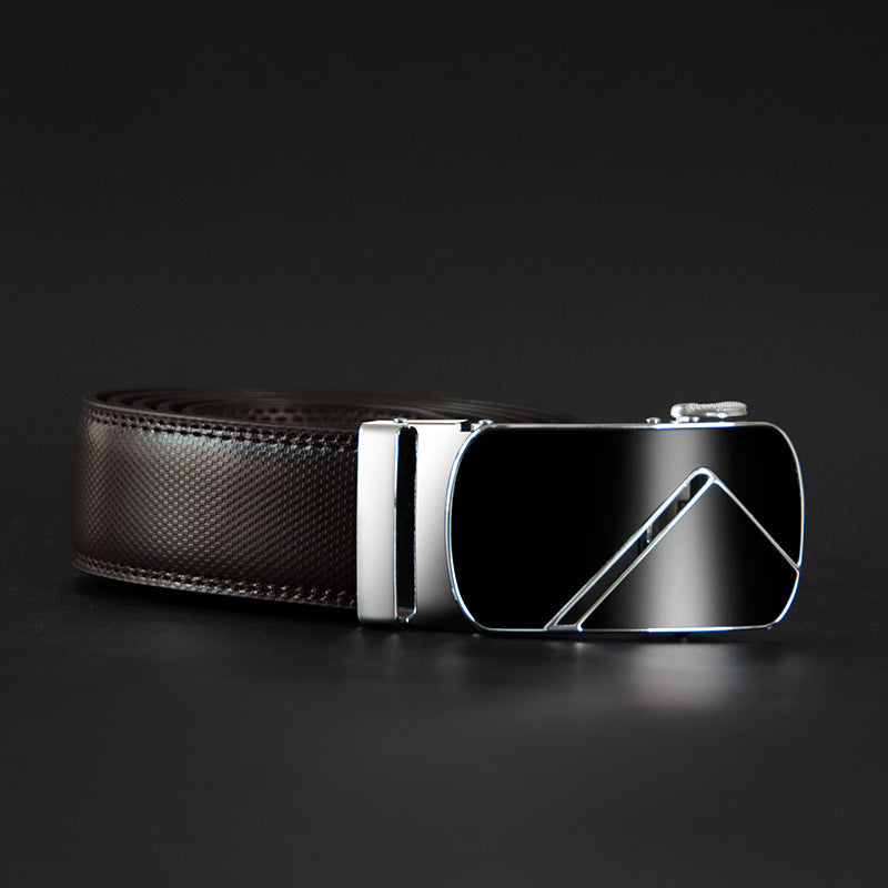 Men’s Statement Cowhide Belt with Automatic Buckle
