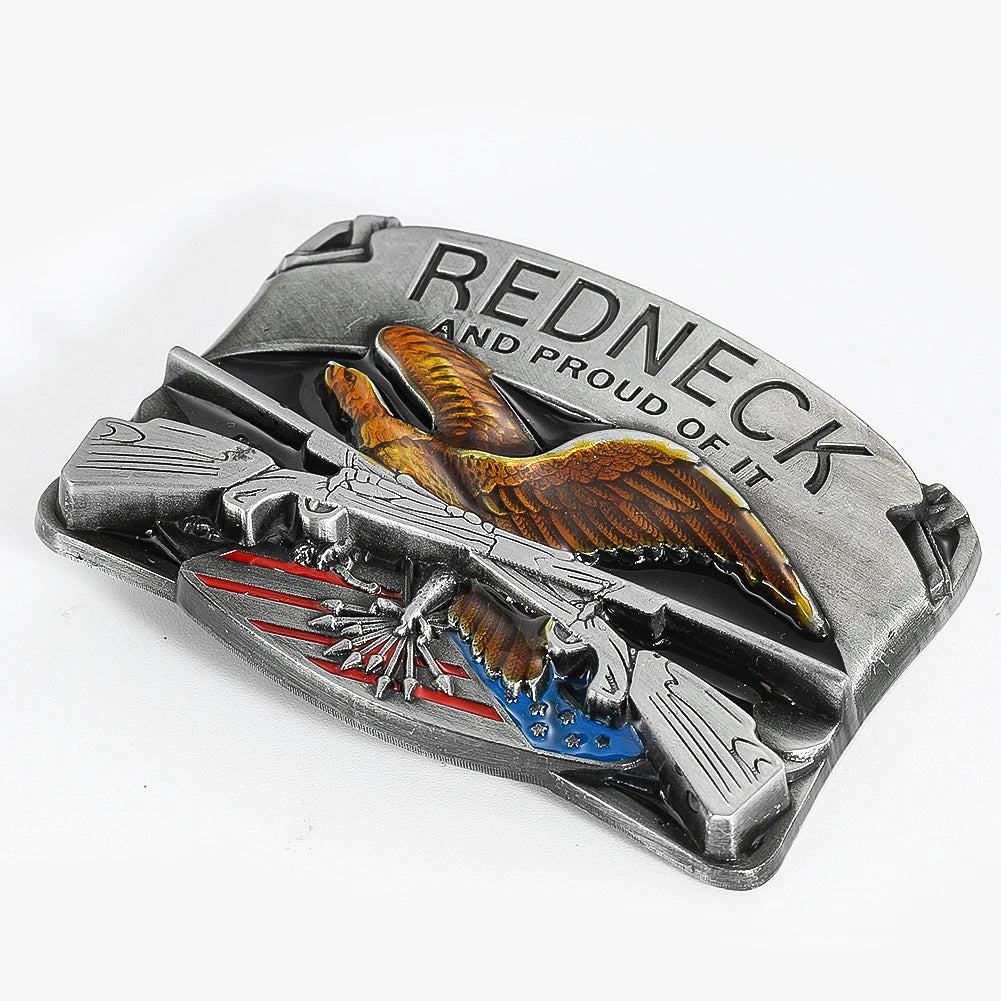 Men's Shotgun Eagle Belt Buckle - Durable Western & Redneck Style