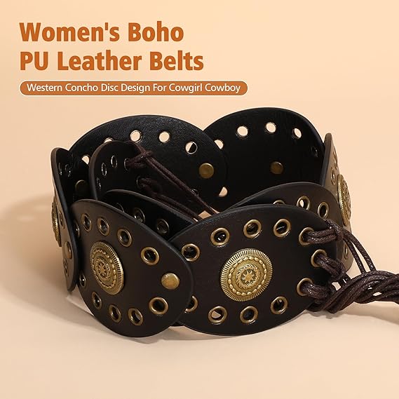 Women's Boho Disc Concho Belt – Western Cowgirl