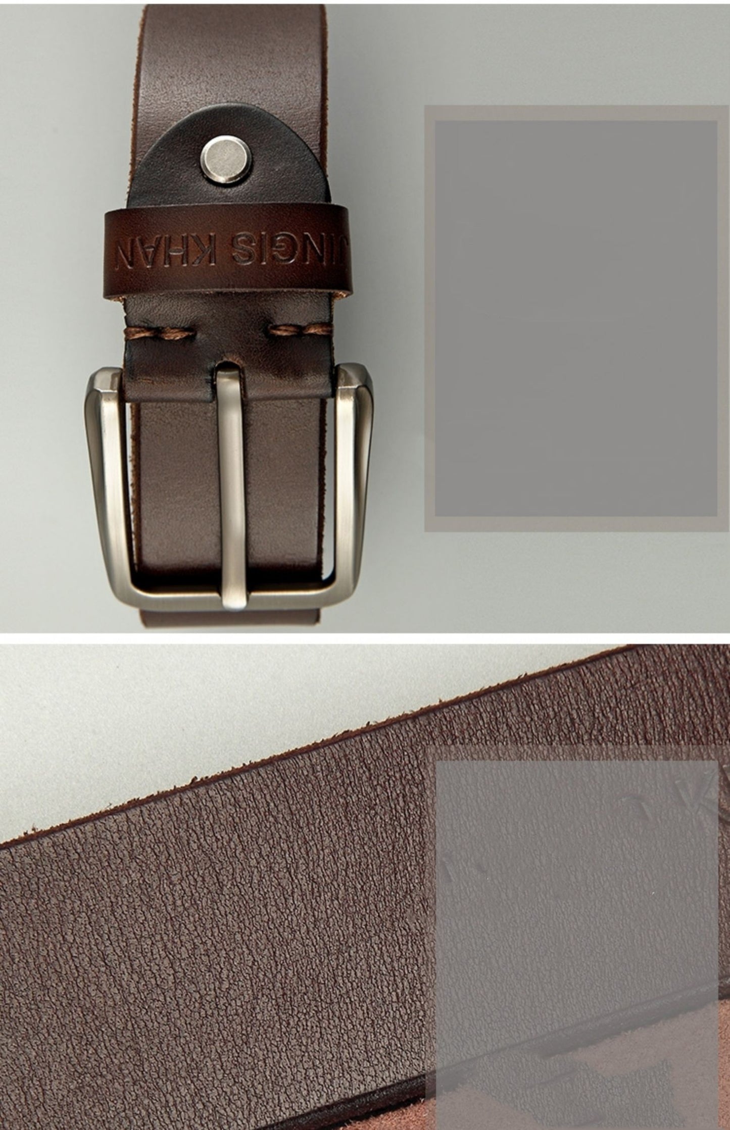 Handmade Cowhide Leather Rivet Belt for Men