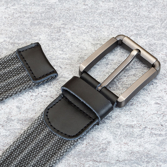 Casual Woven Canvas Belt - Adjustable Fit for Everyday Wear