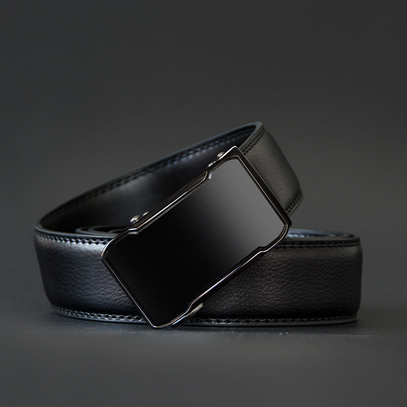 Elegant Men’s Leather Belt with Premium Automatic Buckle