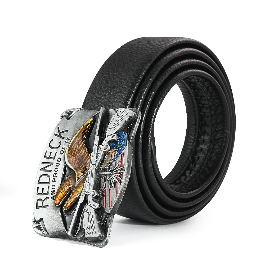 Men's Shotgun Eagle Belt Buckle - Durable Western & Redneck Style
