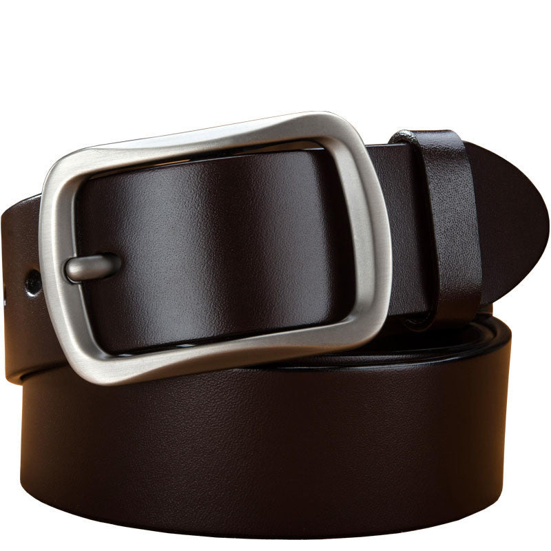 Men’s Plus Size Casual Cowhide Leather Belt