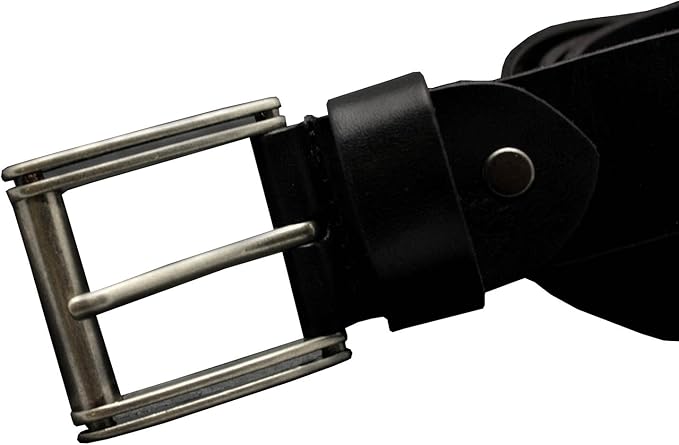 Men's Punk Skull Cross Genuine Leather Belt – Black | BeltNBuckles