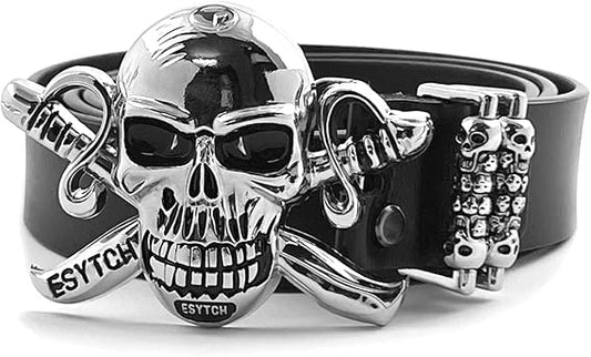 Men's Huge Skull Buckle Gothic Belt – Punk Rock
