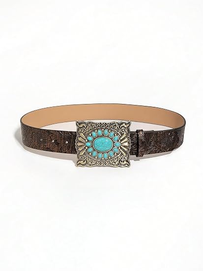 Women's Turquoise Concho Buckle Belt – Bohemian
