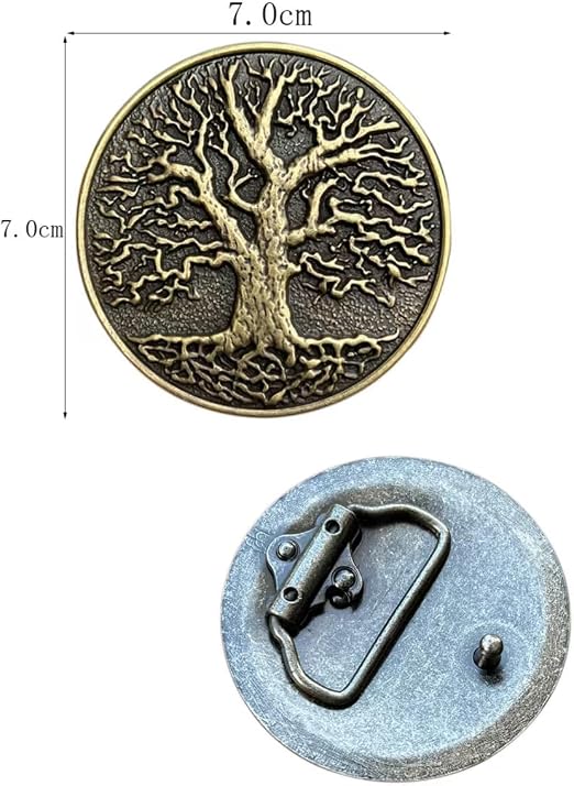 Viking Yggdrasil Tree of Life Belt Buckle – Norse Cowboy