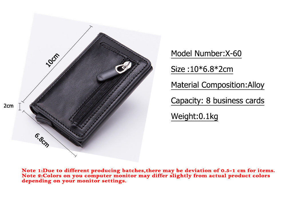 Carbon Fiber RFID Blocking Wallet – Slim Minimalist Metal Card Holder for Men & Women, Double-Sided Credit Card Case with Magnetic Closure