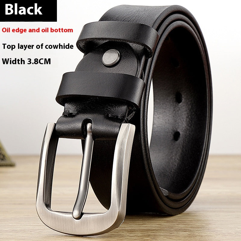 First Layer Genuine Cowhide Leather Men’s Casual Belt