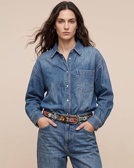 Women's Mexican Embroidered Floral Belt – Boho