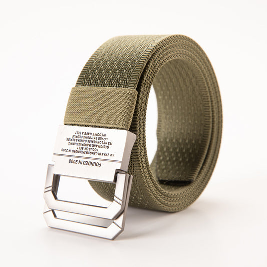 Military Nylon Tactical Belt - Quick-Release Double Ring Fit