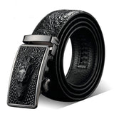 Men’s Statement Leather Belt with Automatic Buckle