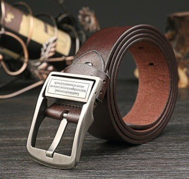 Fashionable Men's Leather Antique Denim Belt