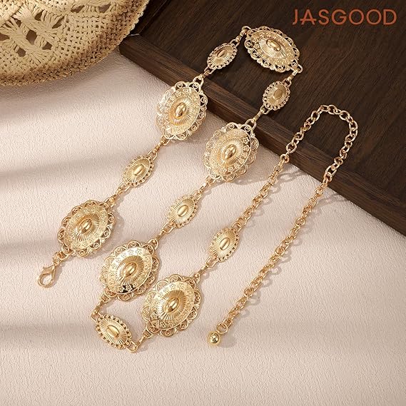 Women's Silver Western Concho Waist Chain