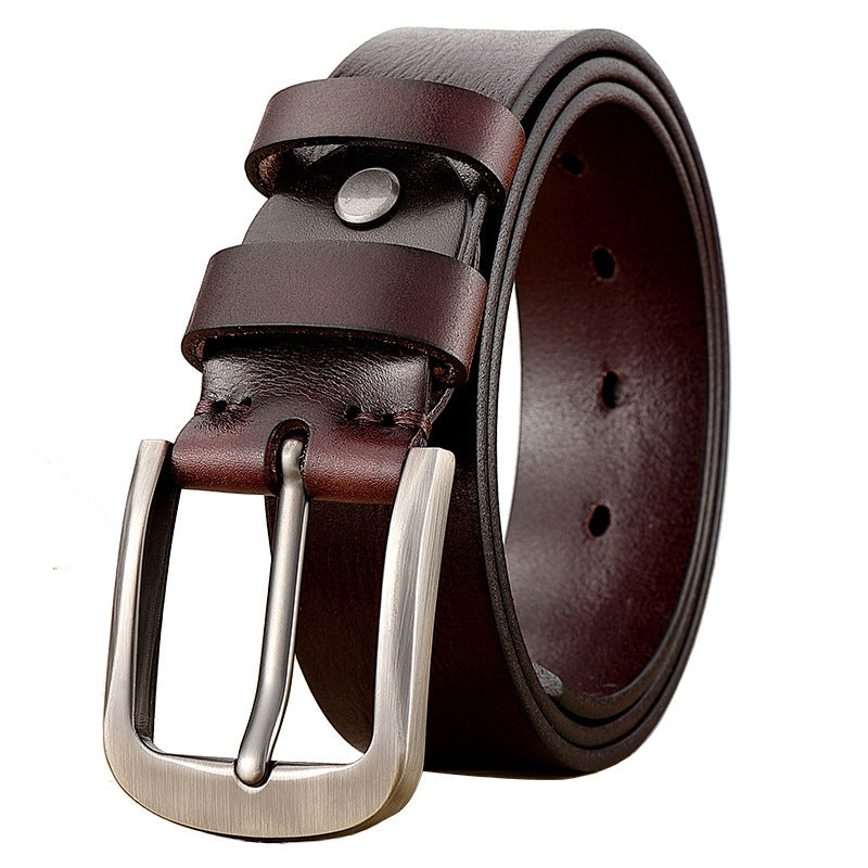 First Layer Genuine Cowhide Leather Men’s Casual Belt