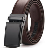 Adjustable Holeless Leather Statement Belt