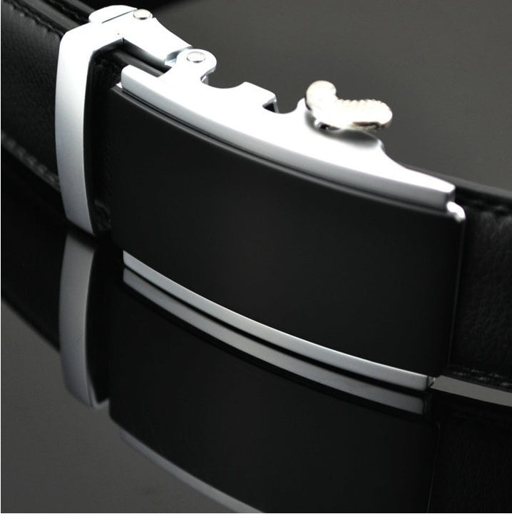 Men’s Statement Adjustable Leather Ratchet Belt