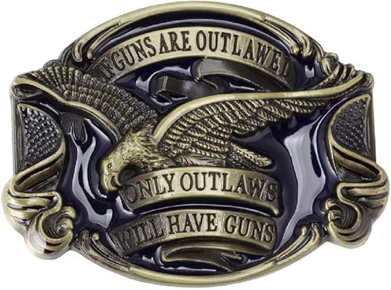American Flag Eagle Western Belt Buckle for Men - Durable Zinc Alloy