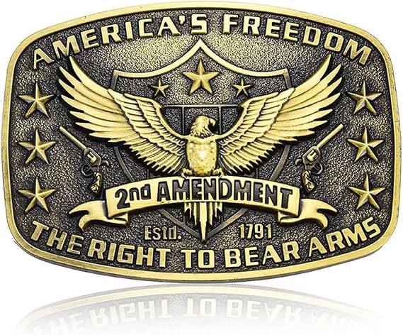 American Freedom Western Cowboy Belt Buckle for Men, Women - Zinc Alloy