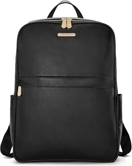 Genuine Leather Laptop Backpack Purse for Women - 15.6