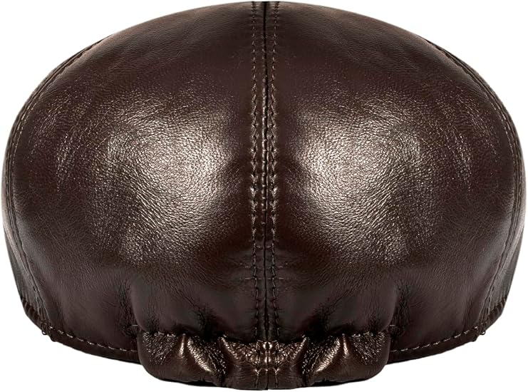 Genuine Sheepskin Leather 6-Panel Ivy Cap