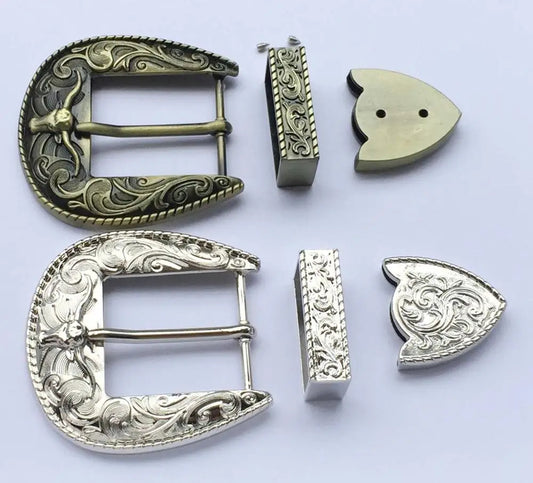 Western Zinc Alloy Horsehead Belt Buckle - 40mm Secure Fit
