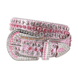 Pink Crystal Rhinestone Glitter Belt | Dazzling Glam Statement for Women